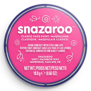 Snazaroo bright pink face paint container on a white background