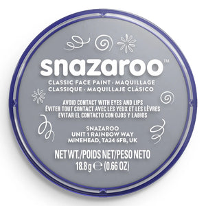 Snazaroo face paint container with gray lid and white label on a white background