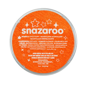 Snazaroo face paint container with orange color on a white background