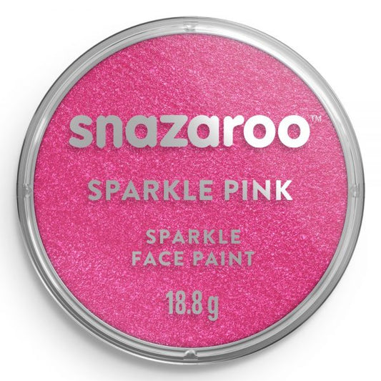 Snazaroo sparkle pink face paint container on a white background