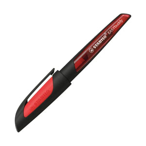 Stabilo Ergonomic EASYbuddy M Nib Fountain Pen - Black/Coral (Blue Ink Cartridge)