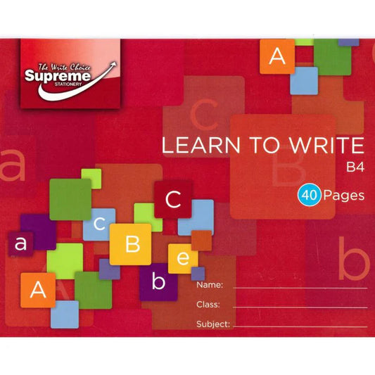 Supreme Learn to Write B4 Handwriting Copy Book (Pack of 20)