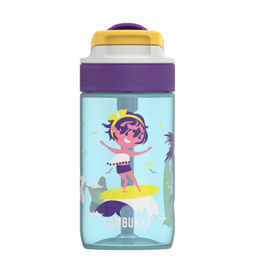 BPA free water bottle with Straw lid-surf girl