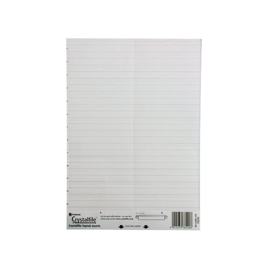 Rexel Crystalfile Classic Linked Tab Inserts White (Pack of 50) 78290