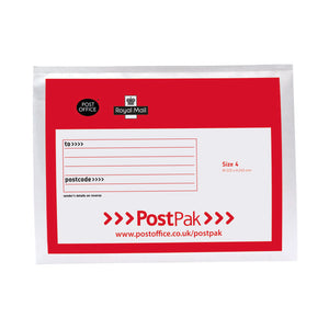 POSTPAK BUBBLE ENVELOPE SIZE 4 PK100