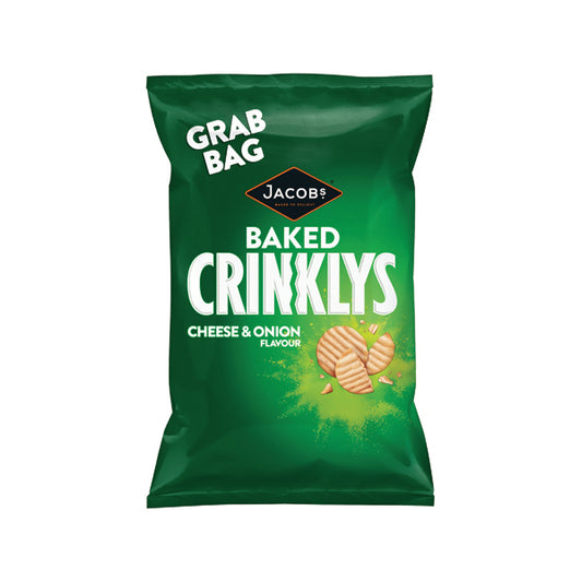 Jacobs Crinklys Cheese And Onion Grab Bag 45g Pack of 30 27812