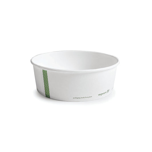 Vegware Bon Appetit Food Bowl 32oz PLA-Lined White (Pack of 300) RSC-32