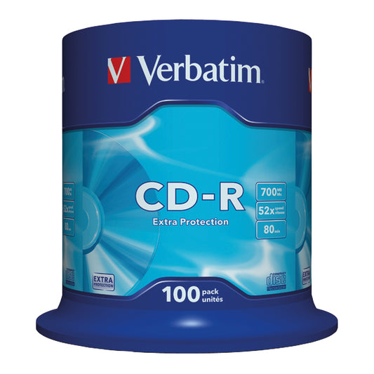 Verbatim CD-R Datalife Non-AZO 52x 700MB (Pack of 100) 43411