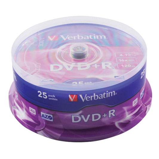 Verbatim DVD+R Spindle 16x 4.7GB (Pack of 25) 43500