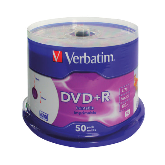 Verbatim DVD+R 16X 4.7GB (Pack of 50) 43234