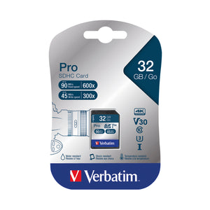 Verbatim Pro SDHC Memory Card Class 10 32GB 47021