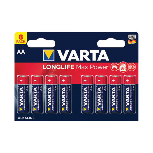 Varta Longlife Max Power AA Battery (Pack of 8) 04706101418