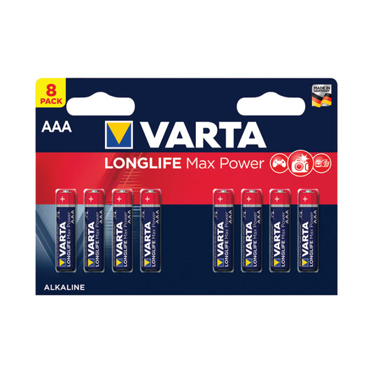 Varta Longlife Max Power AAA Battery (Pack of 8) 04703101418