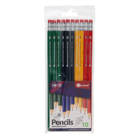 Ormond HB Rubber Tipped Pencils (Pack of 10)