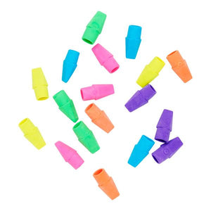 18 Pencil Top Erasers - Neon Collection