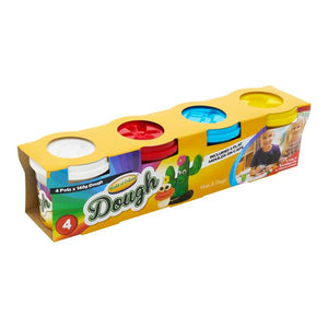 Pots Play Dough With Mould Lid 4 Pack