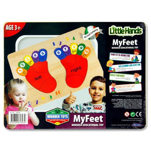 Wooden Education Toy - Counting My Feet Puzzle