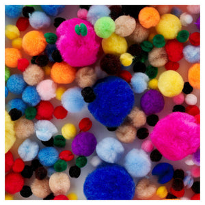 Crafty Bitz 454g Bag Asst Pom Poms