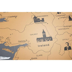 Universal Scratch Ireland Map 55x43cm