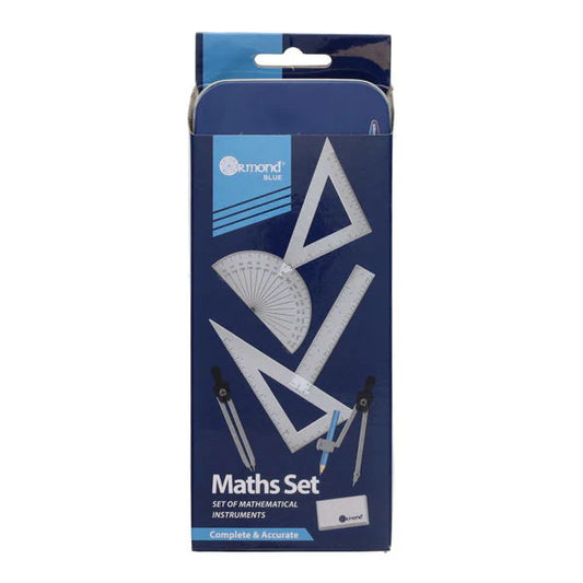 Student 9 Piece Maths Set - Blue