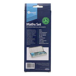 Student 9 Piece Maths Set - Blue