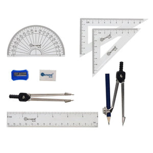 Student 9 Piece Maths Set - Blue