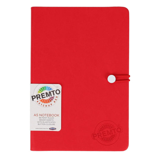 Premto A5 192 Page Hardcover Pu Notebook with Elastic Closure