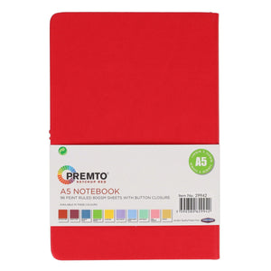 Premto A5 192 Page Hardcover Pu Notebook with Elastic Closure