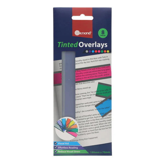 Ormond Tinted Overlays - 190x70mm (Pack of 8)