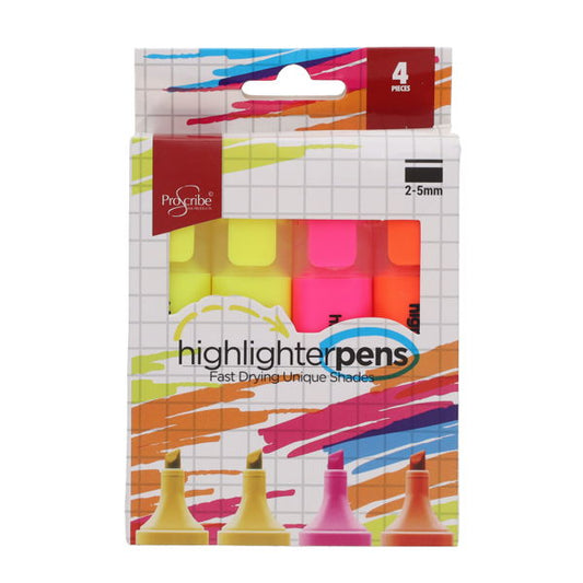 Proscribe Highlighters (Pack of 4)