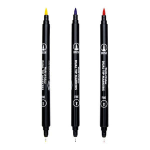 World of Colour Dual Tipped Brush & Fineline Markers (12 Pack)
