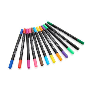 World of Colour Dual Tipped Brush & Fineline Markers (12 Pack)
