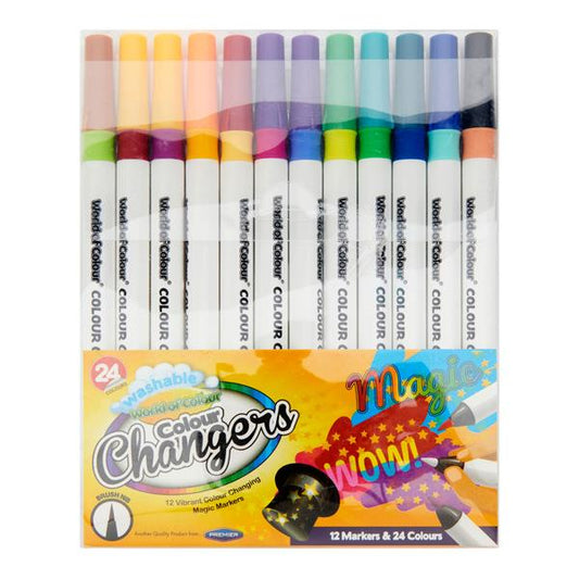 World of Colour Washable Colour Changers Magic Markers (12 Pack)
