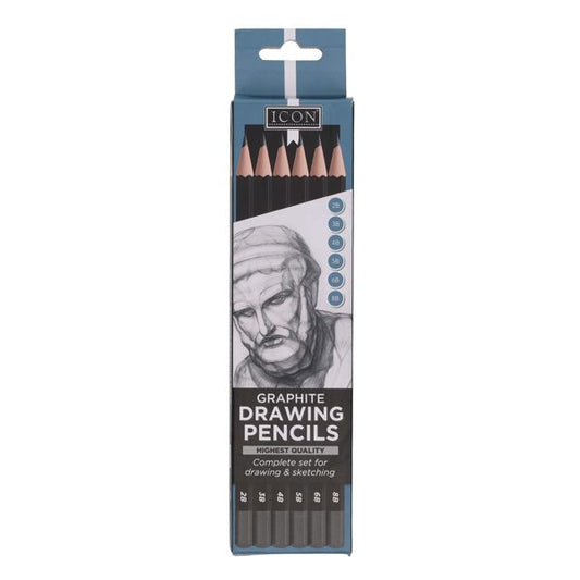 Graphite Drawing Pencils - 6 Pack