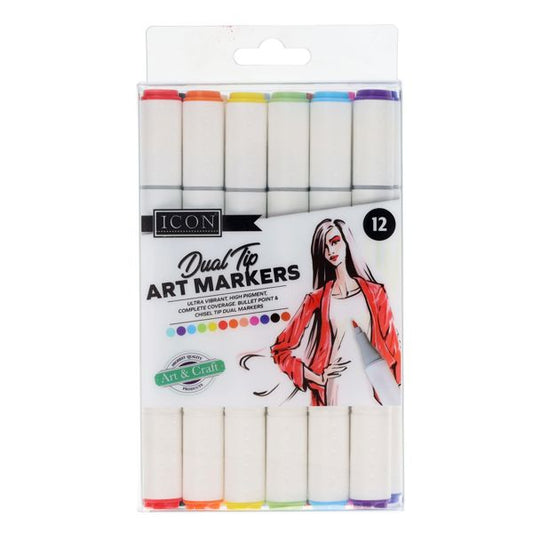 Icon Dual Tip Art Markers (Pack of 12)
