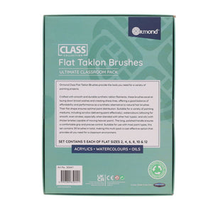 Ormond Class Collection Flat Taklon Brushes (Pkt.30)