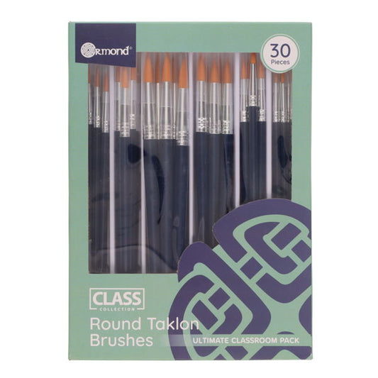 Ormond Class Collection Round Taklon Brushes (Pack of 30)