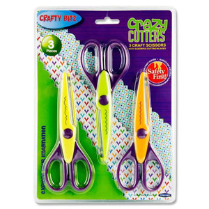 3 Crazy Cutters Craft Scissors