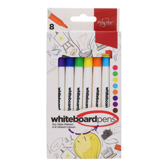 Pro:scribe Dry Wipe Whiteboard Markers (8 Pack)
