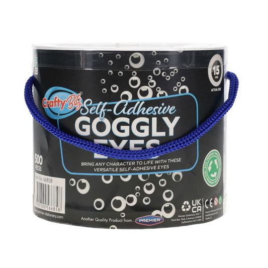 Tub 500 Self Adhesive Goggly Eyes - 15mm