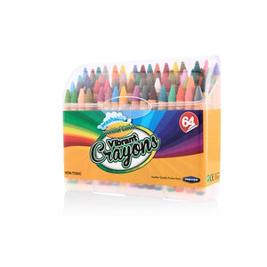World of Colour Box 64 Crayons W/ Sharpener