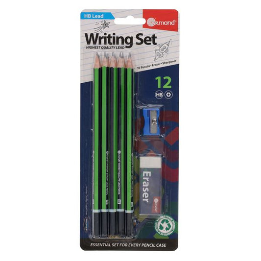 12 Piece Pencils Eraser &amp; Sharpener Set