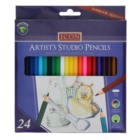 Icon Artists Studio Colour Pencils (24 Pack)