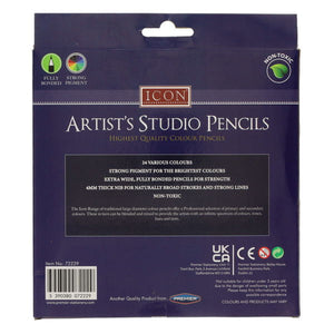 Icon Artists Studio Colour Pencils (24 Pack)
