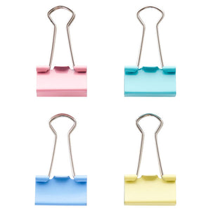 Binder Clips - Coloured 4 x 25mm