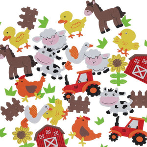 Pkt.40 Foam Stickers - Farmyard