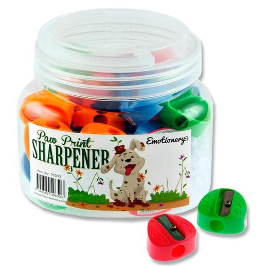  Emotionery Paw Print Sharpener - Assorted Colours (Single)