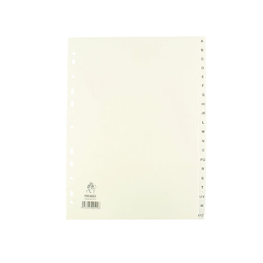 A4 White A-Z Polypropylene Index WX01351
