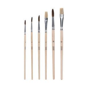 Icon Card Paint Brushes - Assorted Size (6 pack)