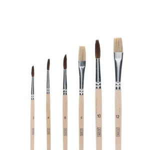 Icon Card Paint Brushes - Assorted Size (6 pack)